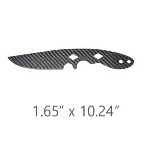 Carbon Fiber Knife Size: 1.65"x10.24"