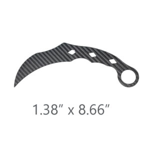 Carbon Fiber Knife, Size: 1.38"x8.66"