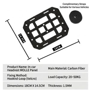 Carbon Fiber storage bag hanging board L5.71"xW7.09"